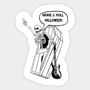 Grave and Roll Halloween Sticker